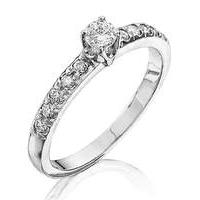 9Ct White Gold 1/2 Carat Diamond Ring