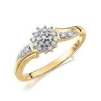 9ct Gold Diamond Cluster Ring