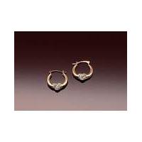 9Ct Gold Crystalique Heart Earrings