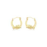 9Ct Gold Dolphin Hoop Earring