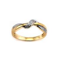 9ct Yellow Gold Diamond Twist Ring