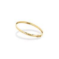 9ct gold diamond cut shimmer bangle