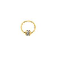 9ct Yellow Gold Crystal Navel Bar