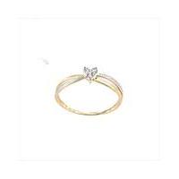 9ct gold cubic zirconia heart ring