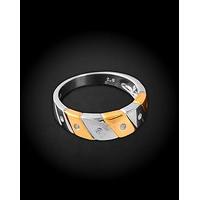 9ct Two Tone Diamond Set Band Ring