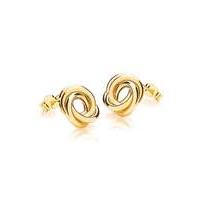 9Ct Gold Linked Ring Stud Earring