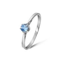 9ct white gold 03ct blue topaz ring