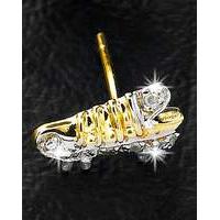 9ct Gold Football Boot Diamond-Set Stud