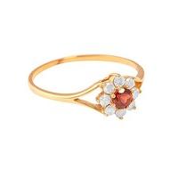 9ct Yellow Gold Diamond and Garnet Ring