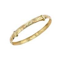 9ct Gold Heart Flower Expander Bangle