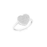 9Ct Gold Diamond Heart Ring