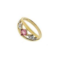 9ct Gold Diamond and Tourmaline Ring