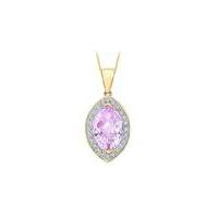 9Ct Gold Diamond And Amethyst Necklace
