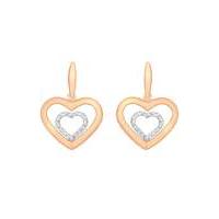 9ct gold heart earrings