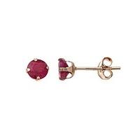 9ct Gold 0.7Ct Ruby Earrings