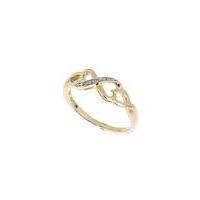 9ct gold diamond infinity heart ring