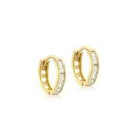 9Ct Gold 1 Row Huggie Style Earring