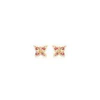 9ct gold enamel butterfly stud earring