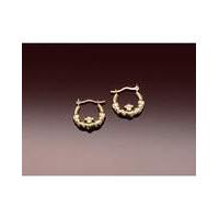9Ct Gold Mini Claddagh Creole Earrings