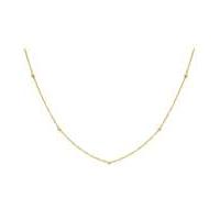 9Ct Gold Twist Curb And Spheres Necklace