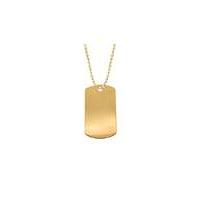 9Ct Gold Dogtag Necklace On Ball Chain