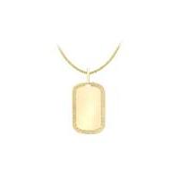9Ct Gold Grecian Dog Tag Necklace