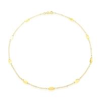 9ct Gold Chain Oval Disc Necklet CN929-17