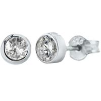 9ct White Gold small Rubover Cubic Zirconia Stud 5.57.9949