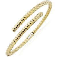 9ct Twisted Open Overlap Bangle BN439