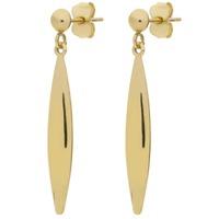 9ct Yellow Gold Flat Marquise Dropper Earrings D17-5057-Y
