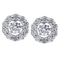 9ct white gold diamond cluster stud earrings e3066w30 9
