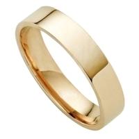 9ct Gold 3mm Flat Court Shaped Wedding Ring ST-R440