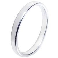 9ct White Gold 2mm Slight Court Ring SCL2 9W M