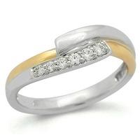 9ct two colour diamond x over ring 1503925006 m