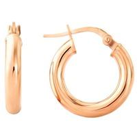 9ct Rose Gold Small Thick Hoop Earrings E21-0008-R
