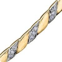 9ct Diamond Narrow Twist Bangle BR867-13-10