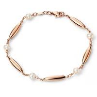 9ct rose gold freshwater pearl torpedo bracelet gb422w