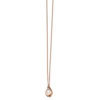 9ct Rose Gold Diamond Freshwater Pearl Swirl Pendant GP2021W GN219