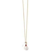 9ct Gold Ruby Freshwater Pearl Pendant GP2019 GN141