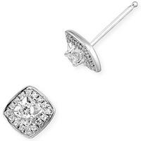 9ct White Gold Round Brilliant Illusion Set Diamond Cluster Stud Earrings 0.25ct 34.08415.004