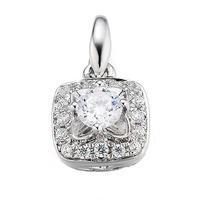 9ct white gold round brilliant illusion set diamond cluster pendant 02 ...