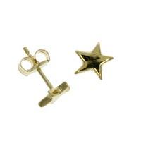 9ct Yellow Gold Star Stud Earrings 10.01.232
