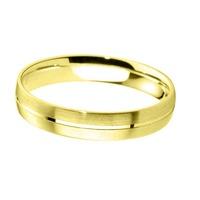 9ct Gold 6mm D-Shape Brushed and Polished Wedding Ring BD6.0/F05 9Y