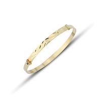 9ct Childs Expandable Plain Gold Bangle BN385