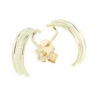 9ct Channel Cut Half Hoop Earrings GE5878NS