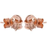 9ct rose gold knot stud earrings e39 5009 r