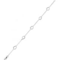 9ct White Gold Diamond Pear Bracelet CN860-07