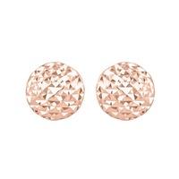 9ct Rose Gold Pyramid Button Stud Earrings 5.55.7112