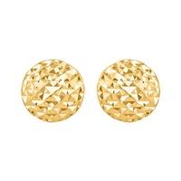 9ct Gold Pyramid Button Stud Earrings 1.55.7112