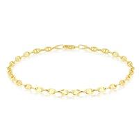 9ct gold marine 75 inch bracelet 1289802